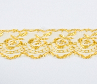 1.5" Organza Lace 10 Mtrs Gold